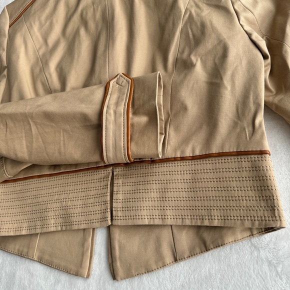 WHITE HOUSE BLACK MARKET Cropped Jacket 00 Toasted Sesame Tailored Military NWOT - Picture 5 of 14